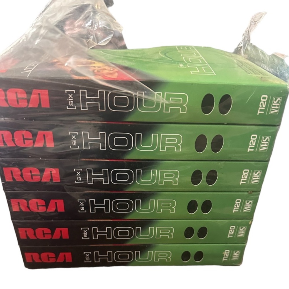 6 RCA Blank VHS Video Cassette Tapes T-120 6 Hour NEW